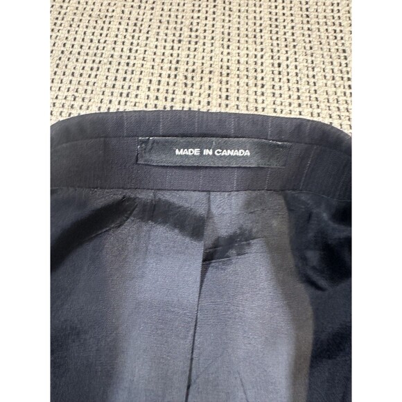 Polo University Club Ralph Lauren Mens 42L Blue Pinstripes Three Button Vintage - Picture 7 of 16